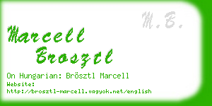 marcell brosztl business card